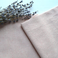 Японська фактурна бавовна персикова пунктири Відріз 24*35см TKY134