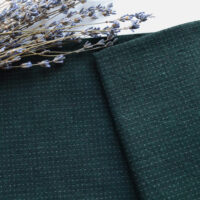 Японська фактурна бавовна темно-зелена пунктири Відріз 24*35см TKY138