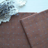 Японська фактурна бавовна бордово-коричневий Відріз 24*35см TKY199