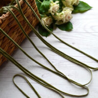 Оксамитова стрічка для шиття болотного відтінку 4мм MB009