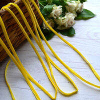 Оксамитова стрічка для шиття жовта 5мм MB010