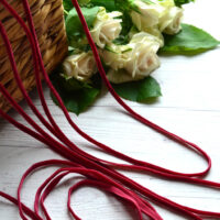 Оксамитова стрічка для шиття бордова 3мм MB011