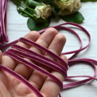 Оксамитова стрічка для шиття фіолетова 5мм MB012