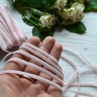 Оксамитова стрічка для шиття рожева 5мм MB013