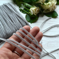 Оксамитова стрічка для шиття сіра 3мм MB014