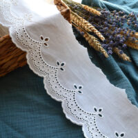 Мереживо на батисті прошва Теплий білий ширина 105мм MPR141