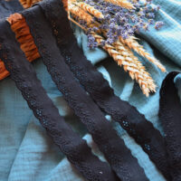 Мереживо прошва для шиття чорна 25мм MPR68