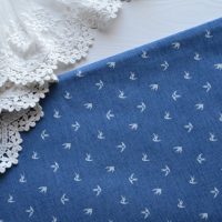 Тоненький джинс для одягу ляльки ластівки 10*8мм  Блакитний  36*50см TKG020