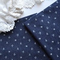 Тоненький джинс для одягу ляльки ластівки 10*8мм темно- синій  36*50см TKG025