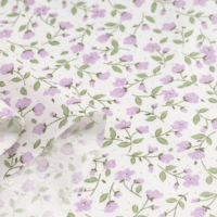 Бавовняна тканина Фіолетові квіточки 39*50см TKK037