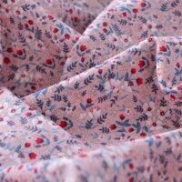 Тоненька бавовна Ніжно рожеві квіти на рожевому 37*50см TKK059