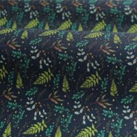 Тоненька бавовна темно — зелена гілочки 37*50см TKK087