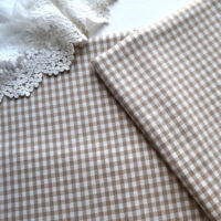 Тоненька бавовна в клітинку 5*5мм світло-коричнева