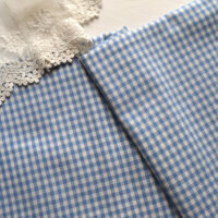 Тоненька бавовна в клітинку 5*5мм блакитна