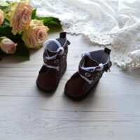 Чобітки для ляльки коричневі  5.5*2.7см AK246