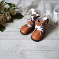 Чобітки для ляльки світло-коричневі 5.5*2.7см AK249 УЦІНКА