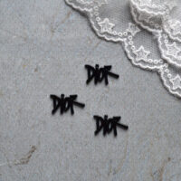 Логотип Dior 20*12мм чорний 1шт LO059
