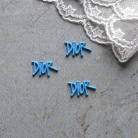 Логотип Dior 20*12мм блакитний 1шт LO062