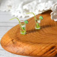 Мініатюрний напій мохіто 23*9мм з трубочкою AN014