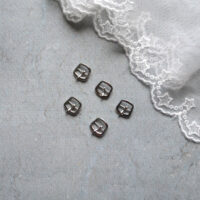 Пряжка для лялькового одягу 11*11мм срібло для ременя 7мм 4шт MF154