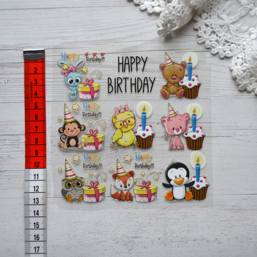 Термонаклейка Happy BirdHday Розмір 12*12см AT148 • at148 1 Термонаклейка Happy BirdHday Розмір 12*12см AT148 - Зображення 2
