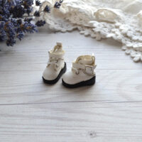 Міні чобітки для ляльки Блайз Білі 2.6*1.2  AK287