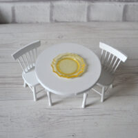 Мініатюрна тарілка жовта прозора 4.5см  APL003