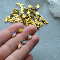 Міні ґудзики морозиво 8*5мм Мікс 10шт B144