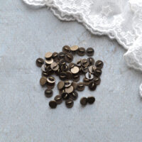 Міні ґудзики на ніжці Плоскі 6мм Срібло 10шт B147