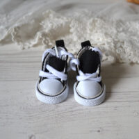 Кеди чорні 5*2.5см для ляльки YK09 УЦІНКА