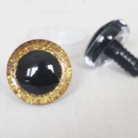 Очі кольорові для іграшок трапеції Жовті 12мм 1 пара G122