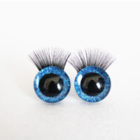 Очі з віями для іграшок 9мм Сині G39