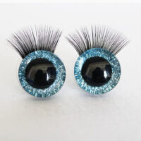 Очі з віями для іграшок 9мм Блакитні G42