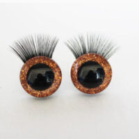 Очі з віями для іграшок 10мм Карі G52