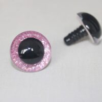 Очі кольорові для іграшок трапеції Рожеві 9мм 1 пара G97