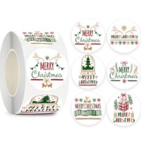 Наліпки для пакування Merry Christmas 25мм 20шт NL045