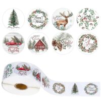 Наліпки для пакування Merry Christmas 25мм 20шт NL047