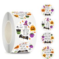 Наліпки для пакування Halloween 25мм 500шт NL050