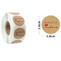 Наліпки для пакування Hand made 38мм 500шт NL058