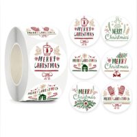 Наліпки для пакування Merry Christmas 38мм 500шт NL067