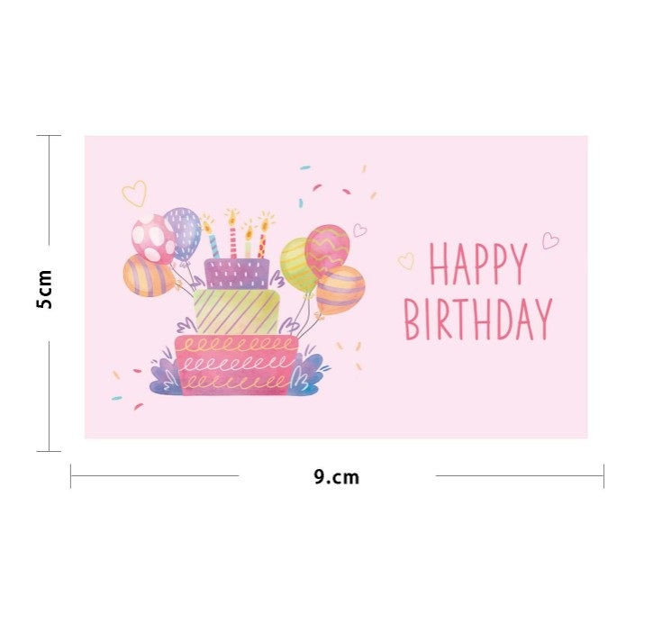 Листівка Happy birthday 5*9см 5шт NLL001 • nll001 1 Листівка Happy birthday 5*9см 5шт NLL001