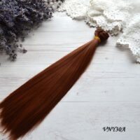 Волосся для ляльки пряме рудий 25см NY30A