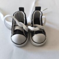 Кеди чорні 5*2.5см для ляльки YK09 УЦІНКА